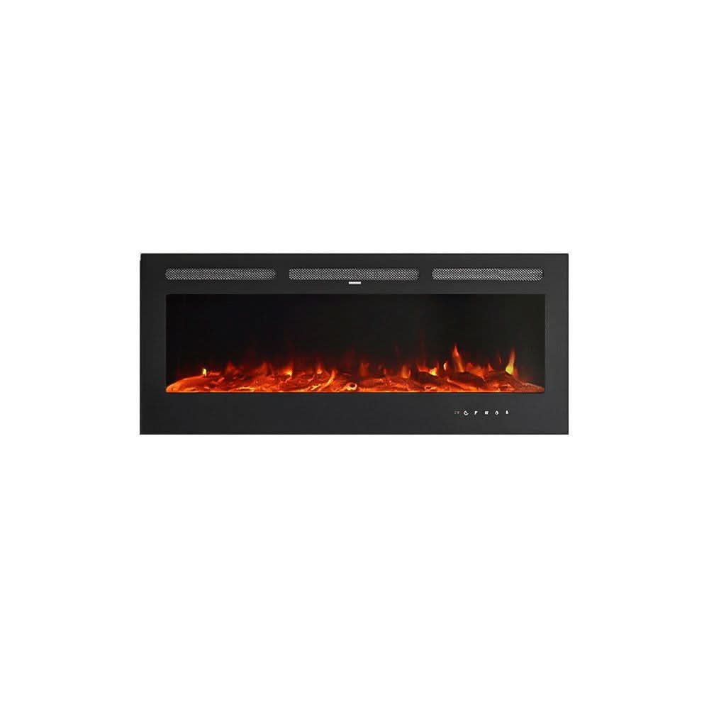 Recessed & Wall Mounted Electric Fireplace – 12 Flame Colours, 5120 BTU/h & Remote Control (40/50/60/70/80 Inch)