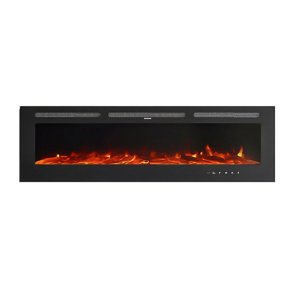 Recessed & Wall Mounted Electric Fireplace – 12 Flame Colours, 5120 BTU/h & Remote Control (40/50/60/70/80 Inch)