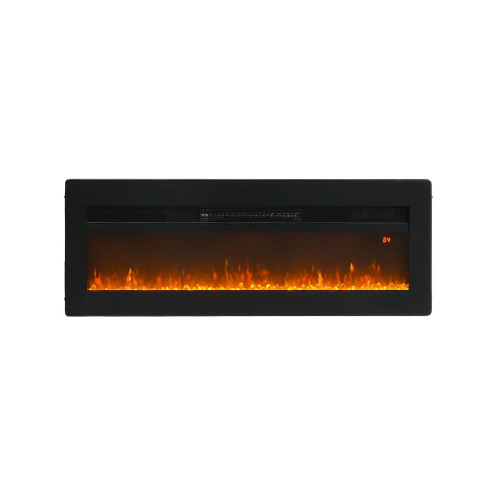 3-in-1 Recessed, Wall Mounted & Freestanding Electric Fireplace – 12 Flame Colours, 900W/1800W (40/50/60/70 Inch)