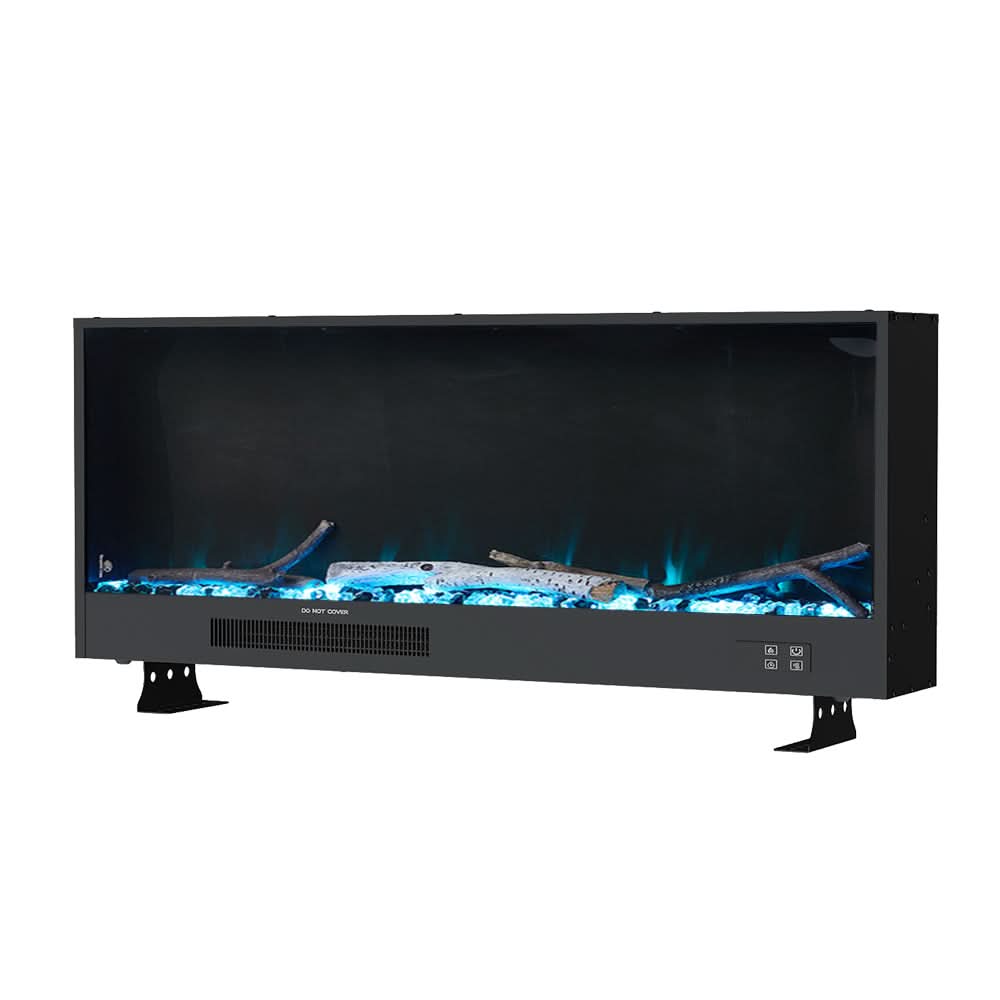 Recessed & Wall Mounted Electric Fireplace – 12 Flame Colours, App & Remote Control (33/46/58 Inch)