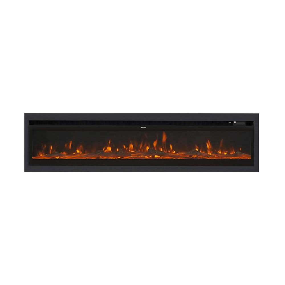 Extra Wide Wall Mounted Electric Fireplace – 12 Flame Colours, Remote Control & Dual Heat (70/80/100 Inch)