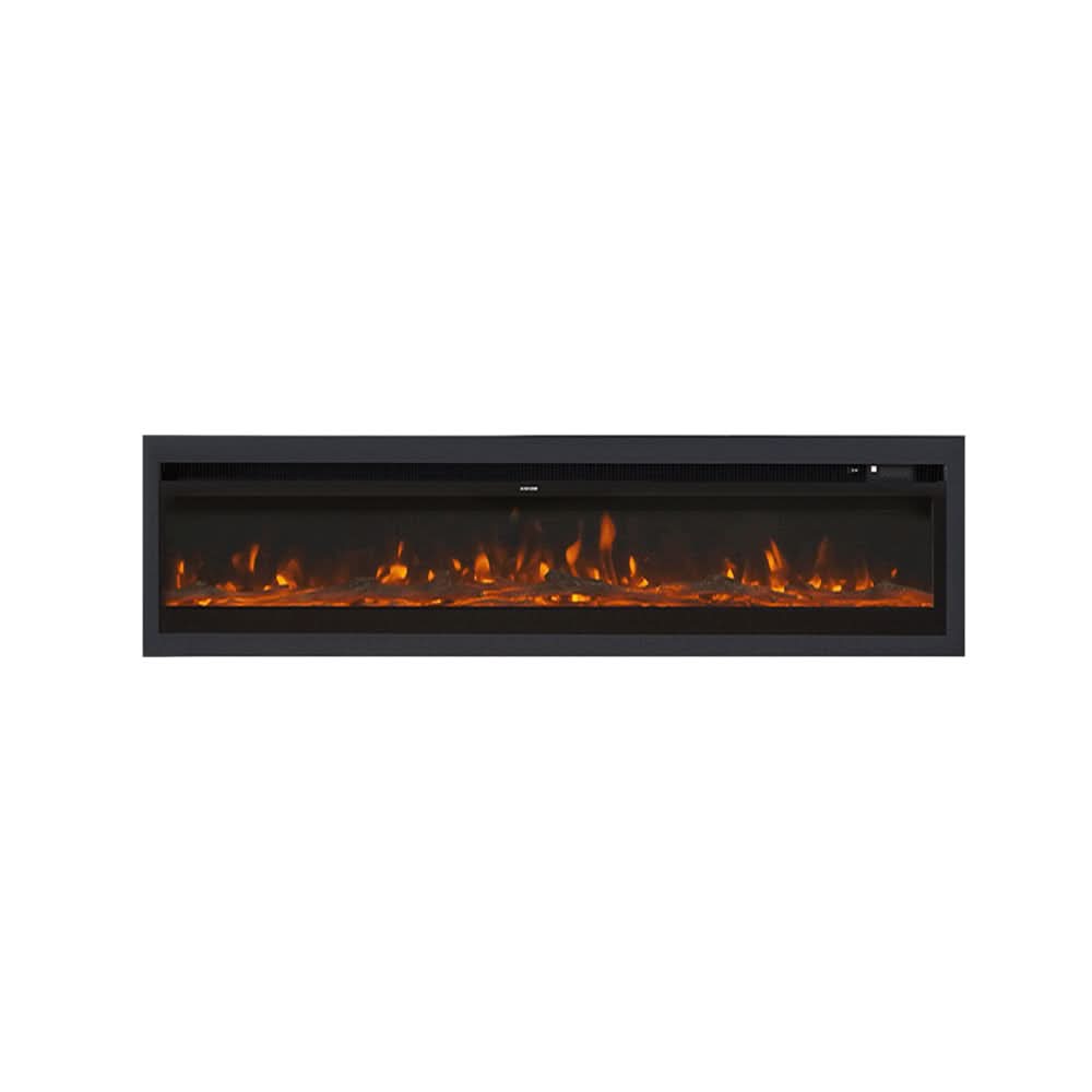Extra Wide Wall Mounted Electric Fireplace – 12 Flame Colours, Remote Control & Dual Heat (70/80/100 Inch)