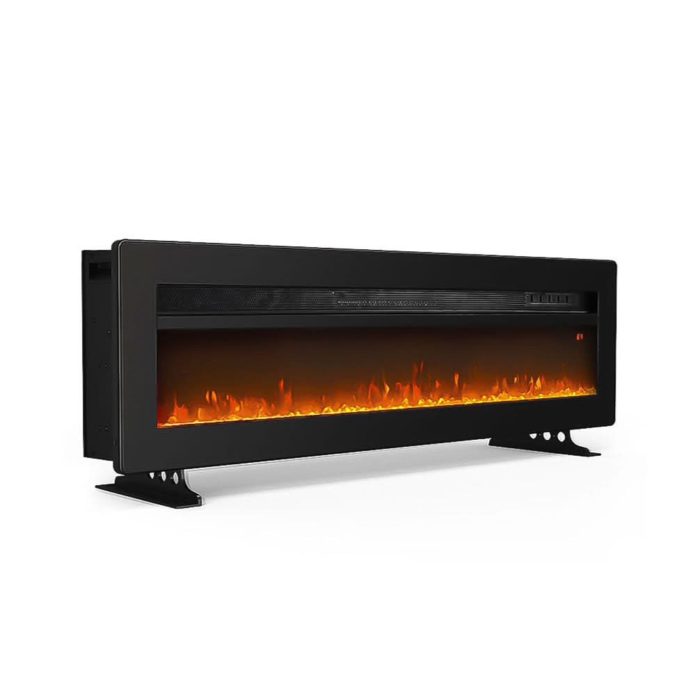 3-in-1 Recessed, Wall Mounted & Freestanding Electric Fireplace – 12 Flame Colours, 900W/1800W (40/50/60/70 Inch)