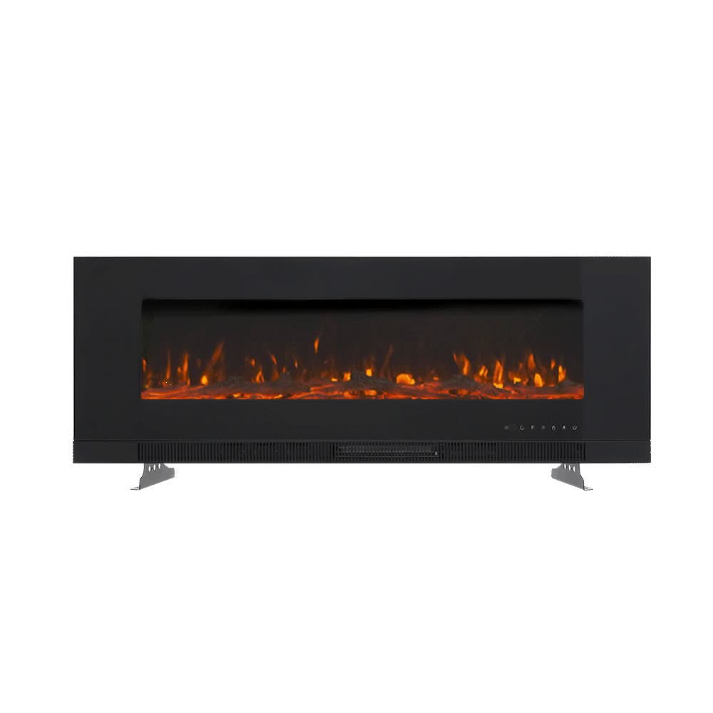 Wall Mounted Electric Fireplace – 12 Flame Colours & 5 Brightness Levels, Heats up to 400 sq ft (50/60/72 Inch)