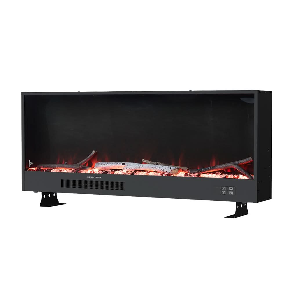 Recessed & Wall Mounted Electric Fireplace – 12 Flame Colours, App & Remote Control (33/46/58 Inch)